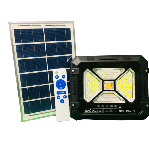 GEORGINA 100W Remote Controlled Commercial Solar Flood light.