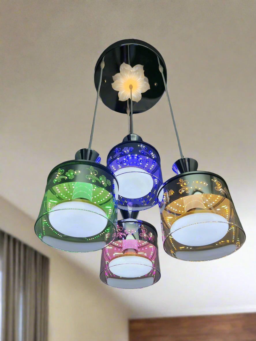 LED glass colorful chandelier pendant light.