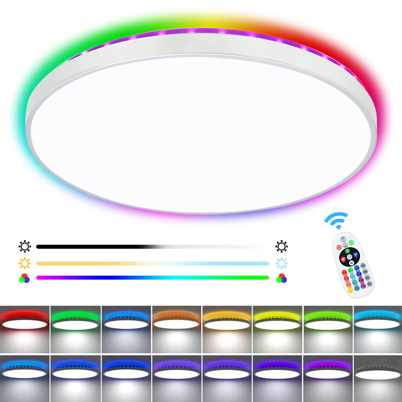 LED smart Ceiling light with RGB/Multicolor Background lighting. - Mr.Smart SA's Best Online Shopping Store