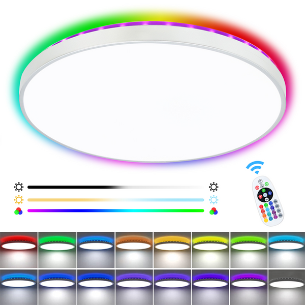 LED smart Ceiling light with RGB/Multicolor Background lighting.
