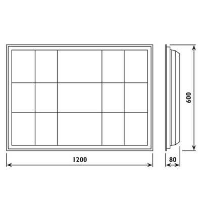 Radiant Recessed Ceiling Light wired for LED T8 3x18w Cordset.