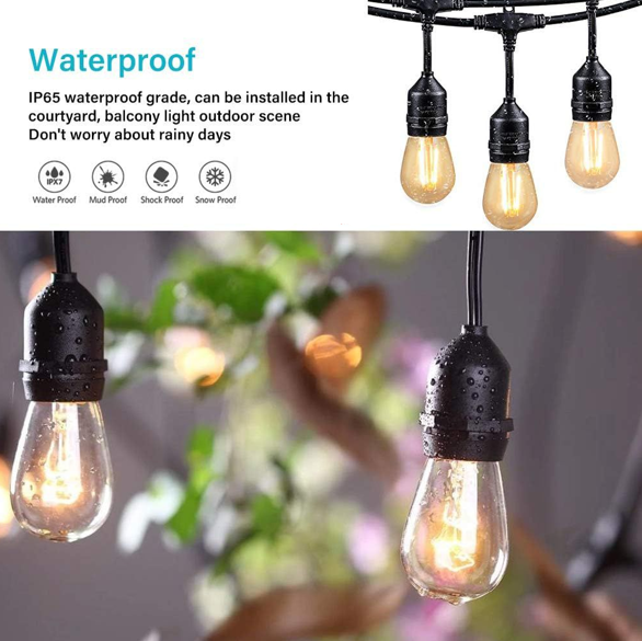 7.5M Outdoor String Lights Wire With 12 E27 Bulb Holders - Mr.Smart SA's Best Online Shopping Store