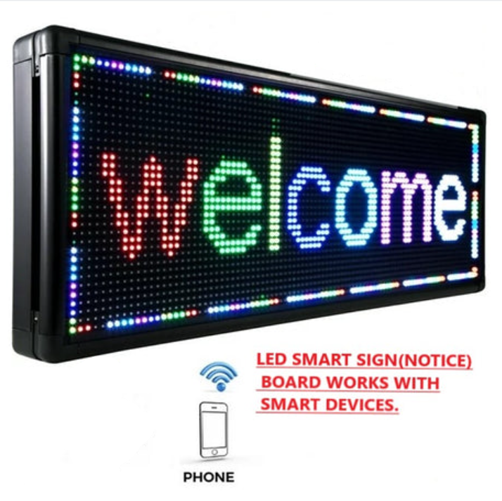Smart RGB/Multicolor LED Panel Notice Board (message board).