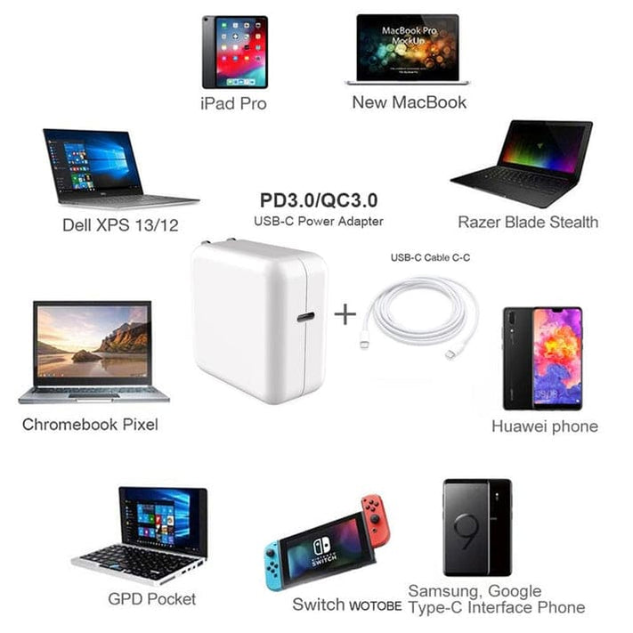 MS 61W Type C Macbook Magsafe Charger. (2 Year Warranty)