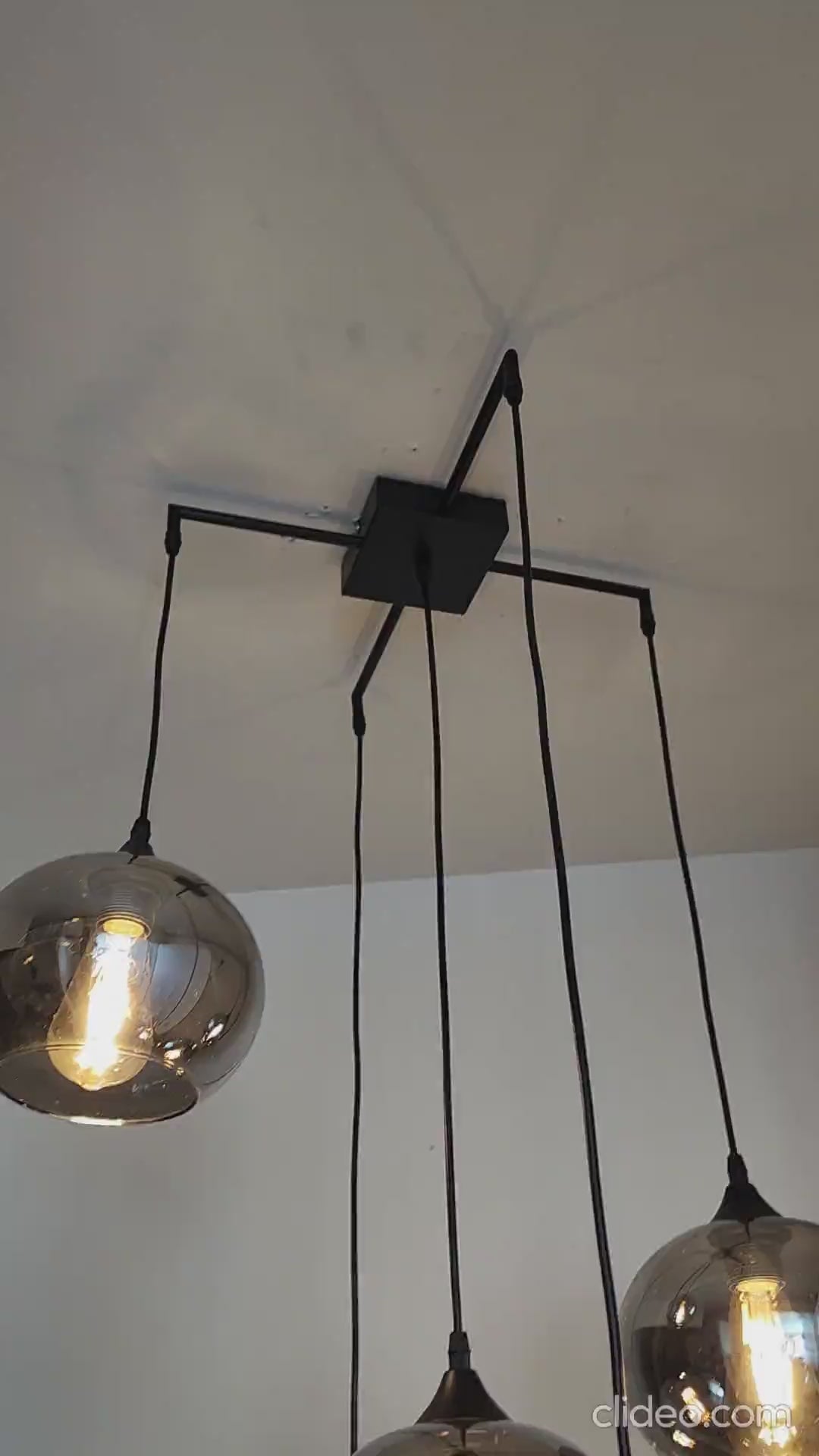 5 smoke glass pendant light - C11-5.
