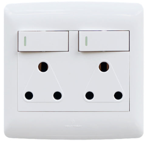 4×4 Double Socket - White.