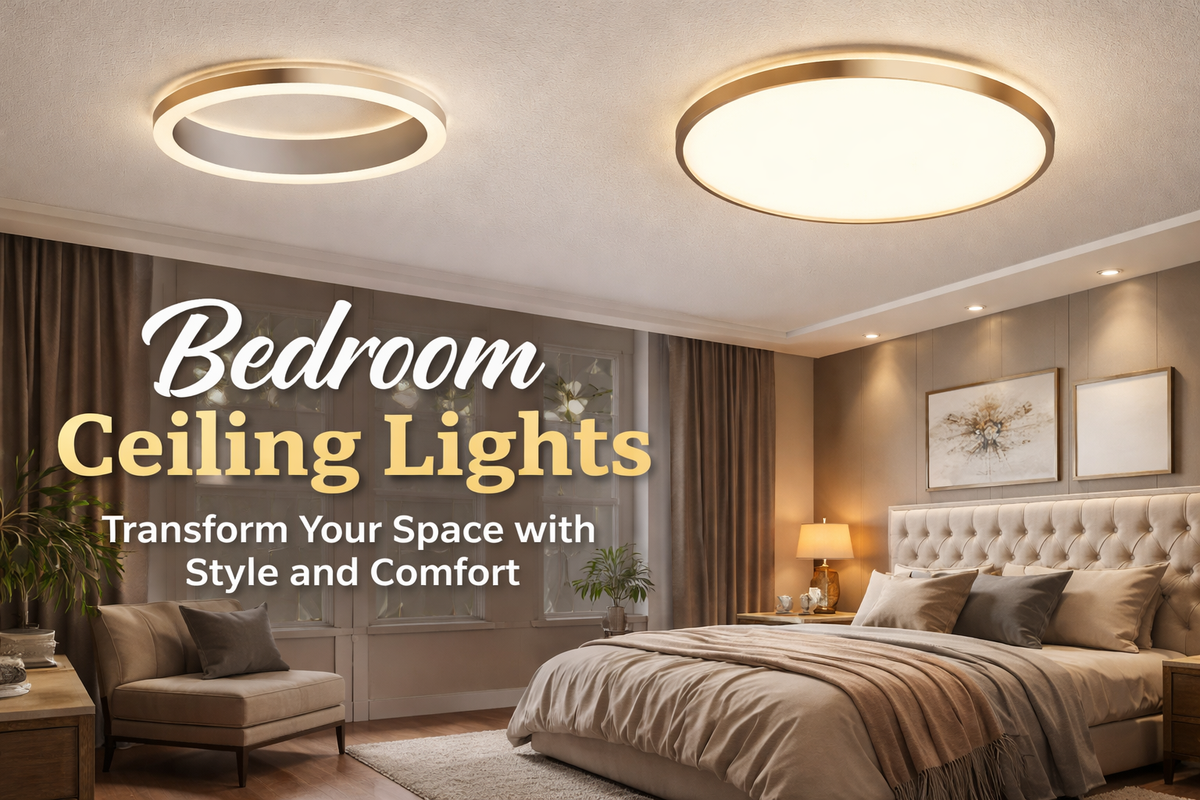 Modern bedroom ceiling lights with energy-efficient LED ceiling lights design for stylish interior lighting by Mr Smart Lighting Company.