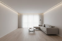 55mm x 20mm x 13mm Recessed LED Aluminum Channel Drywall Profile - 3 meter.