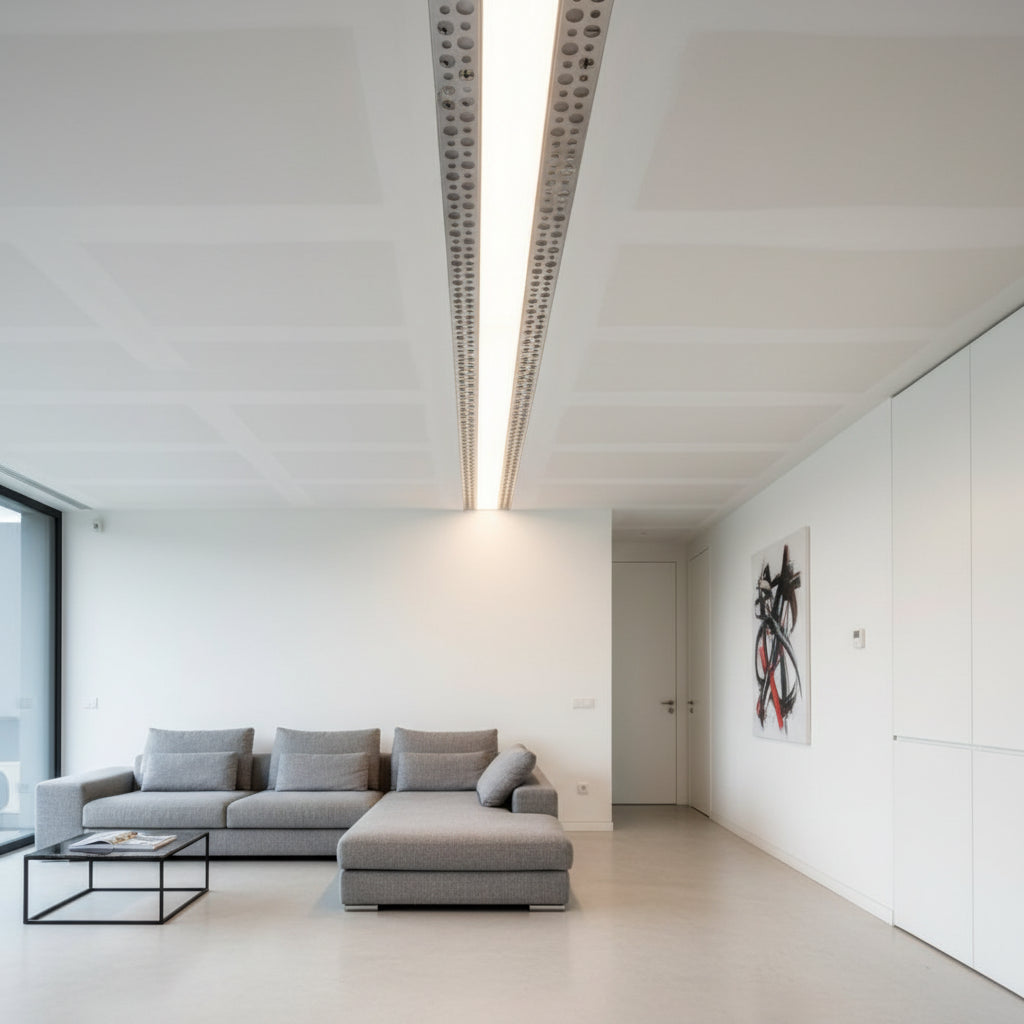 55mm x 20mm x 13mm Recessed LED Aluminum Channel Drywall Profile - 3 meter.