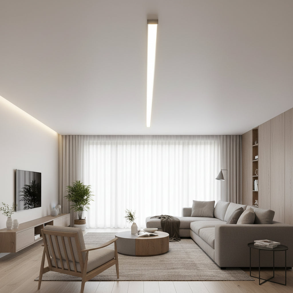 55mm x 20mm x 13mm Surface LED Aluminum Channel Drywall Profile - 3 meter.