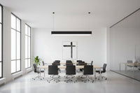 100W 1180x300mm LED Office Pendant light 6500K-Mr smart lighting company-boardroom