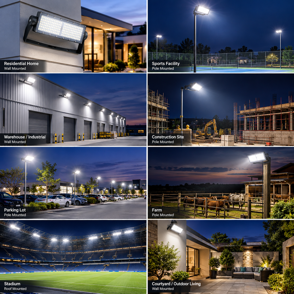 100W Modular Industrial Heavy Duty LED flood light-6500K-IP65-(3 Year Warranty)