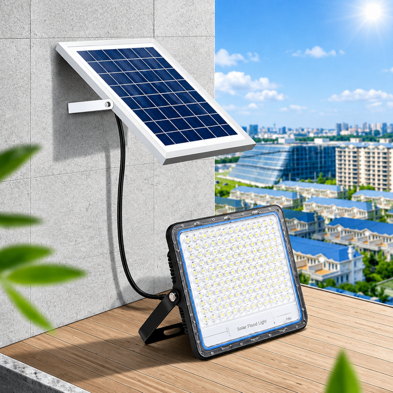 100W Remote Controlled Solar Powered LED Flood Light IP66-6500k-(12 Months Warranty)-Mr Smart Lighting Company-Advert.