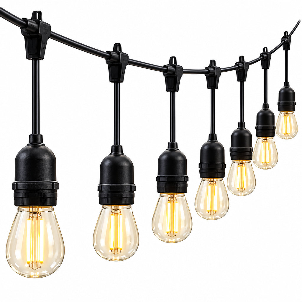 100m 200 Bulbs Plug-In LED Festoon String Light-IP66-3000K-(1 year warranty)-Mr Smart Lighting Company.