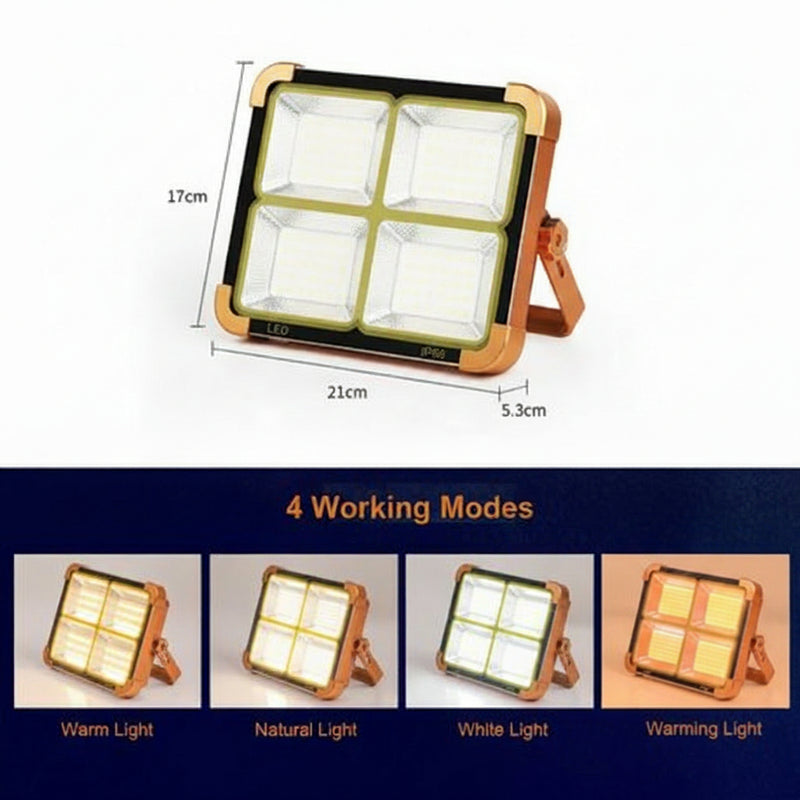 100W Portable Solar Rechargeable LED Flood Light. - Mr.Smart SA's Best Online Shopping Store