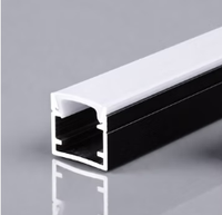 10mm x 10mm 3M Black Aluminum profile for LED Neon strip light.