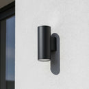 Radiant Bue Round Up or Down Outdoor Wall Light Black-RO433