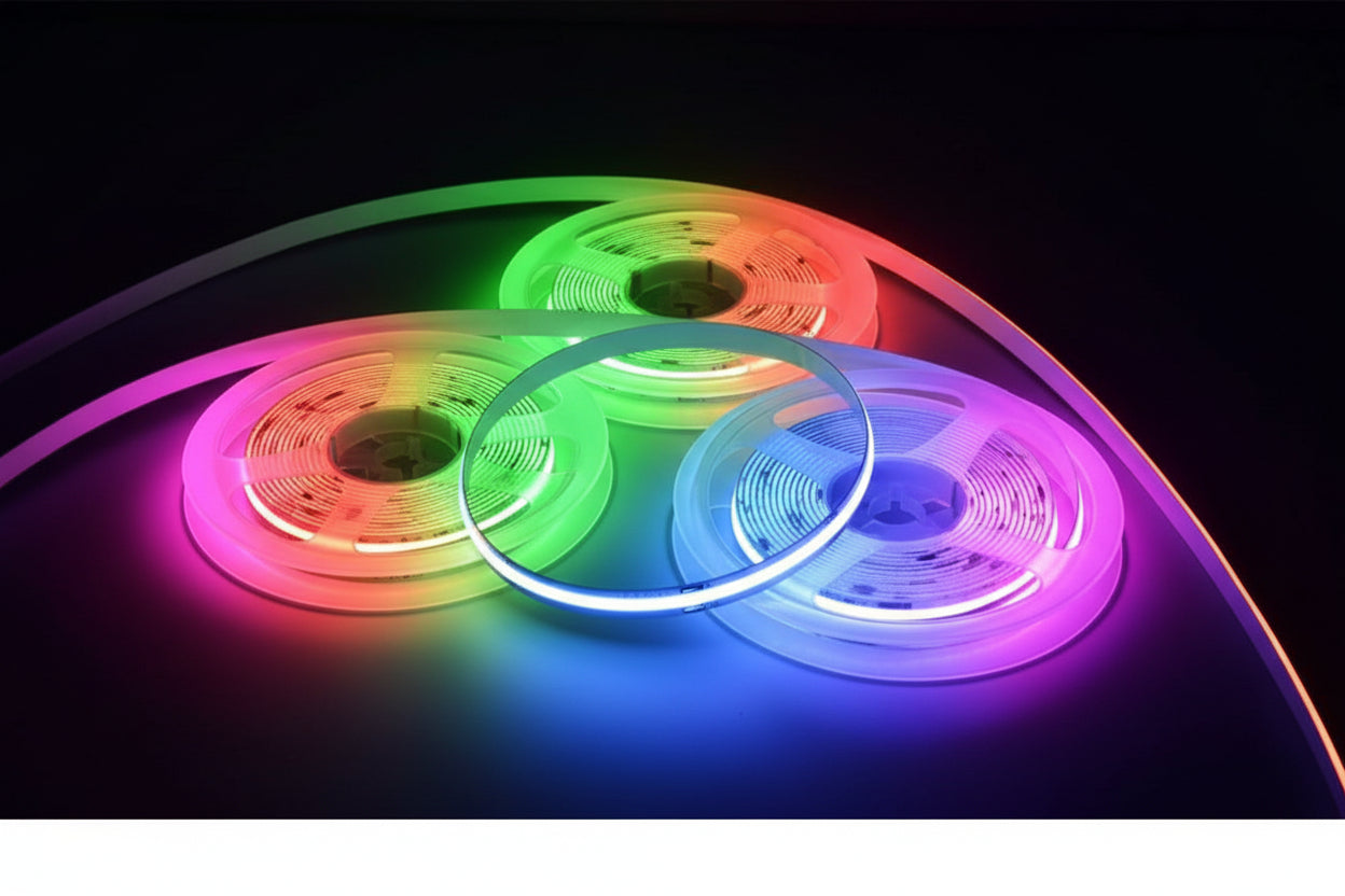 12V 5M RGB COB LED Strip Light.