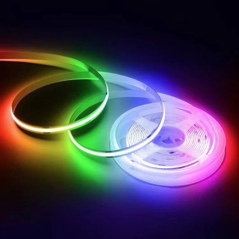 12V 5M RGB COB LED Strip Light.