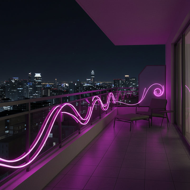 12V 5M LED Neon Strip Light.