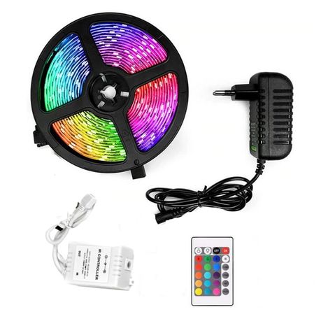12V 5M Remote Operated LED RGB/Multicolor Strip Light.