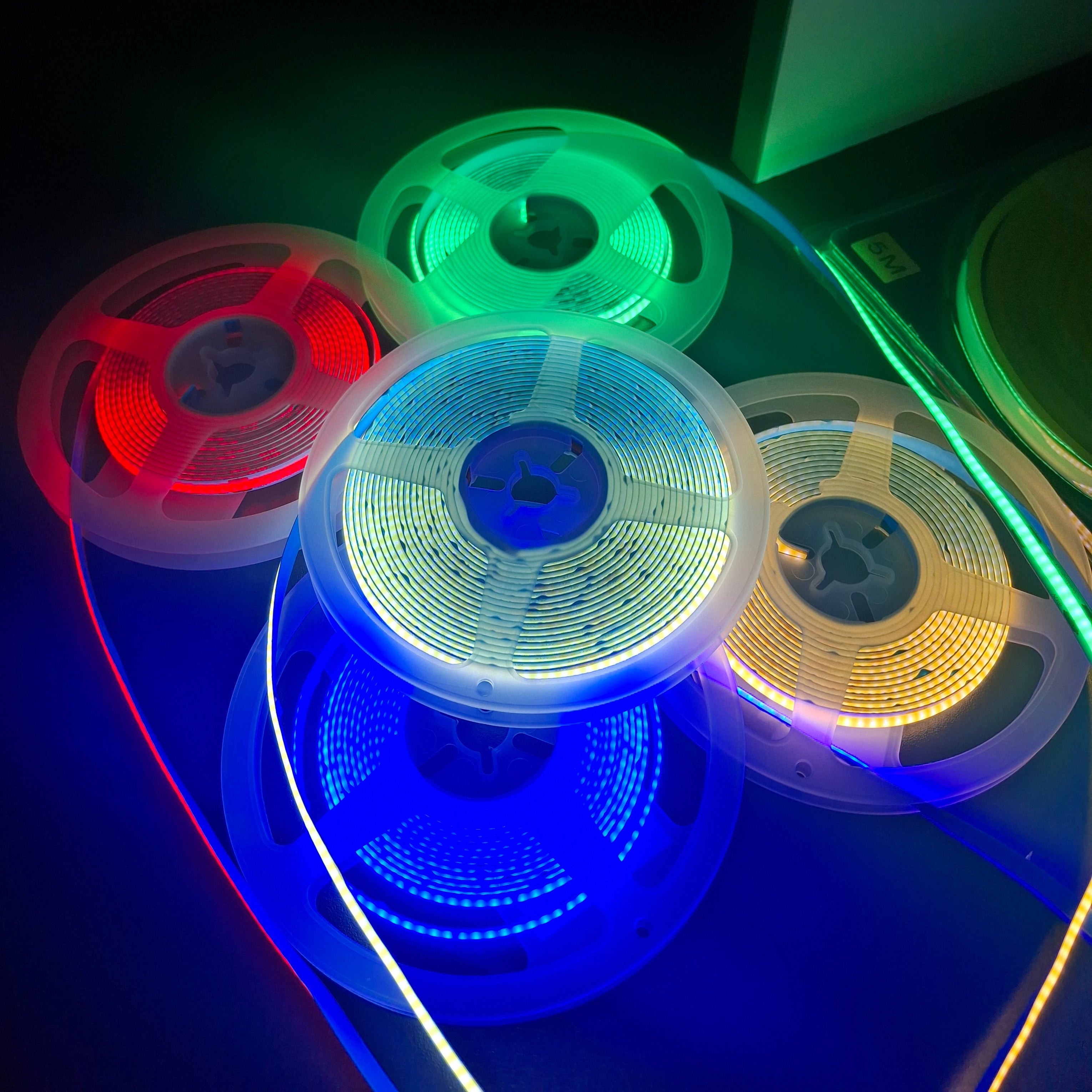 12V 5M COB high bright LED strip light.