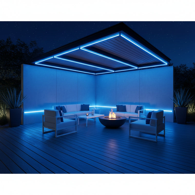 17mm x 15mm 3M Recessed Aluminum Channel for LED Strip Lights-2105BK.