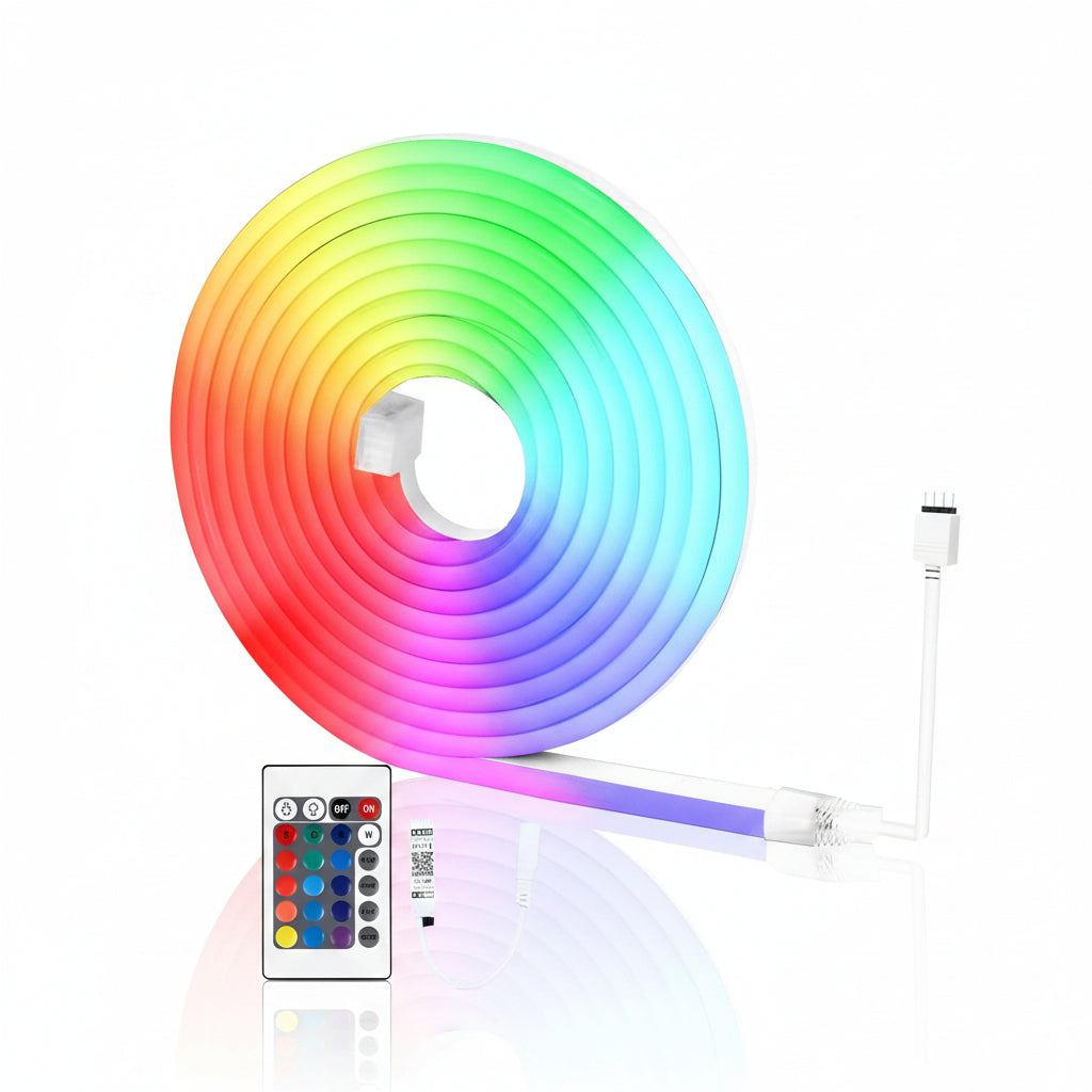 12V 5M LED RGB/Multicolor Neon strip light with remote controller. - Mr.Smart SA's Best Online Shopping Store