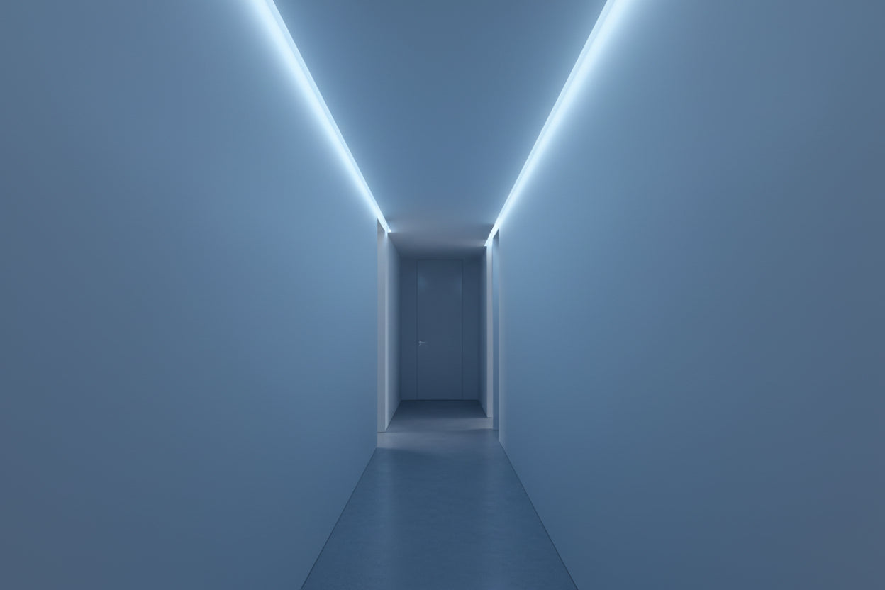 16mm x 16mm 90° 3M V-shape aluminum corner channel for LED strip lights - 2101BK.