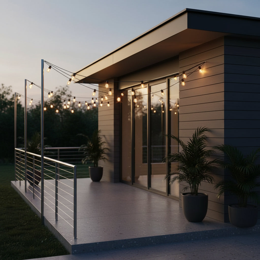 10m 10 Bulbs Plug-In LED Festoon String Light (Bulbs Included).