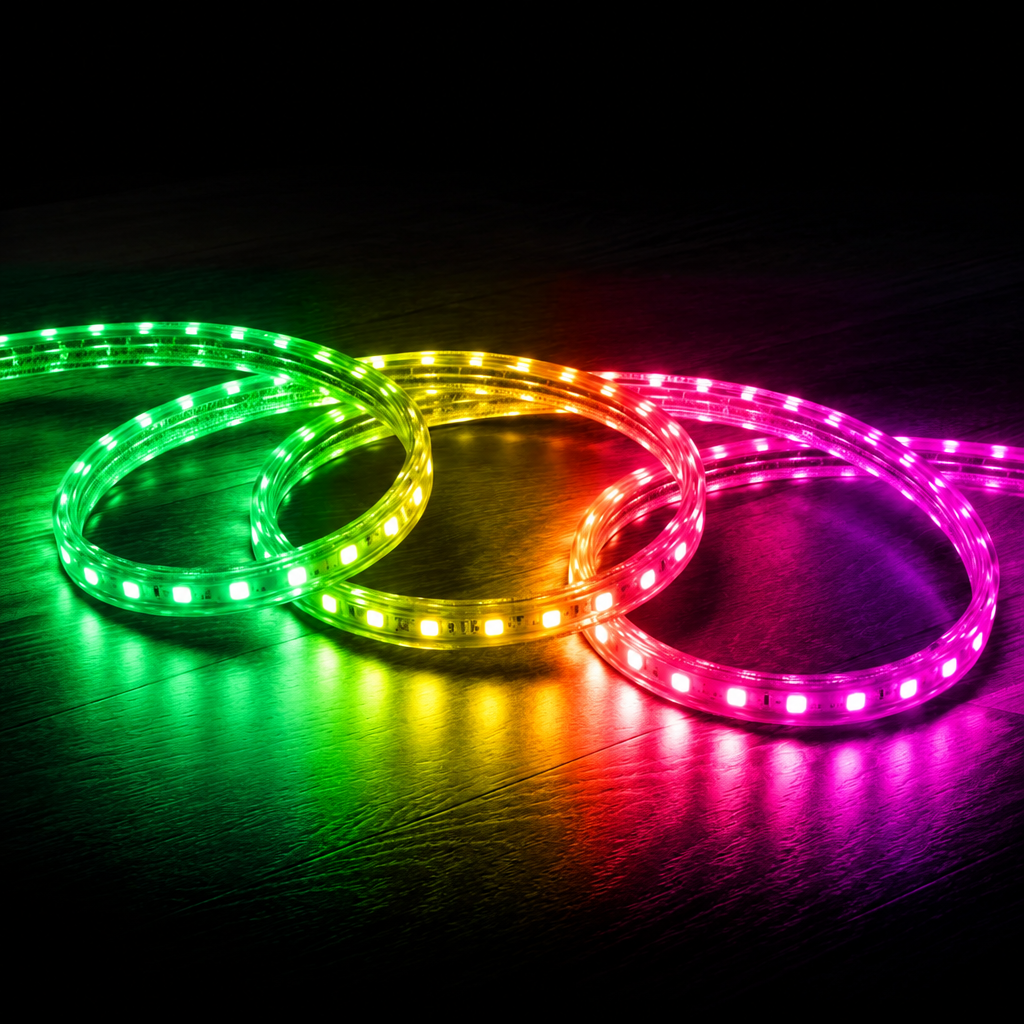1M- LED RGB/Multicolor Strip Light 220V.