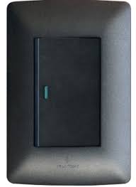 1 Lever 1 way switch - Black.