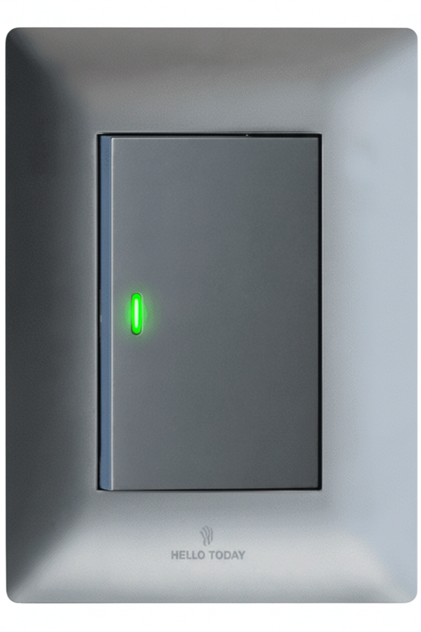 1 Lever 1 way switch - Silver.