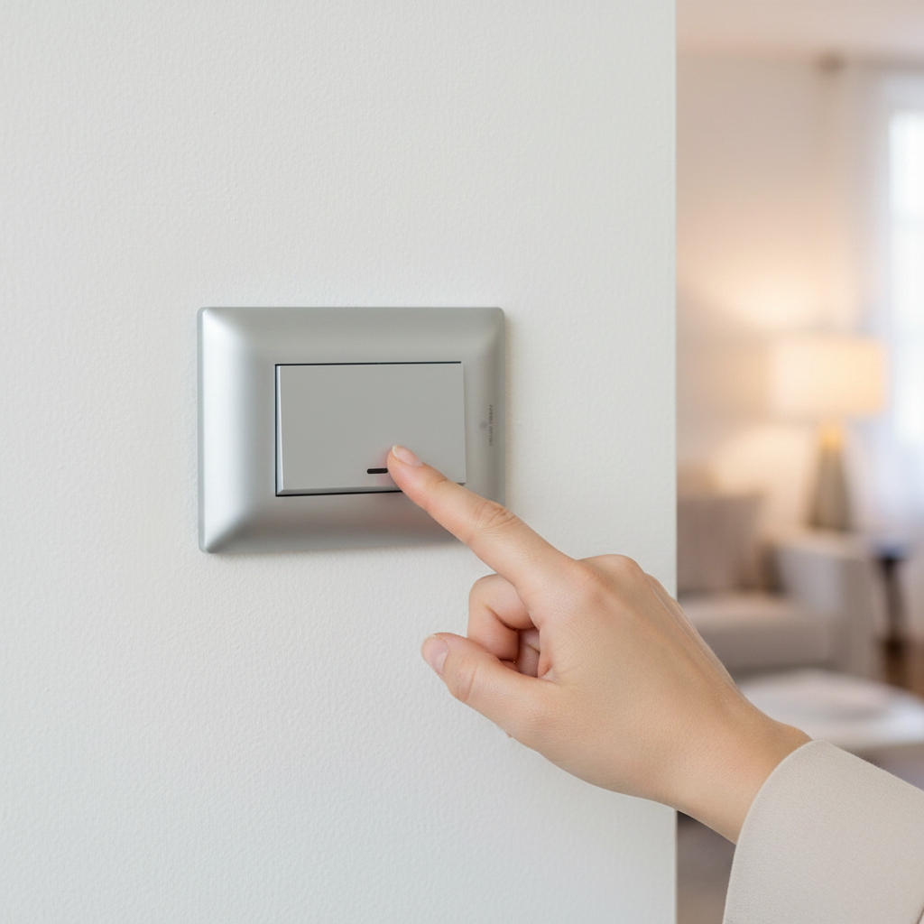 1 Lever 1 way switch - Silver-220V