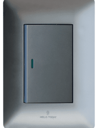 1 Lever 1 way switch - Silver.