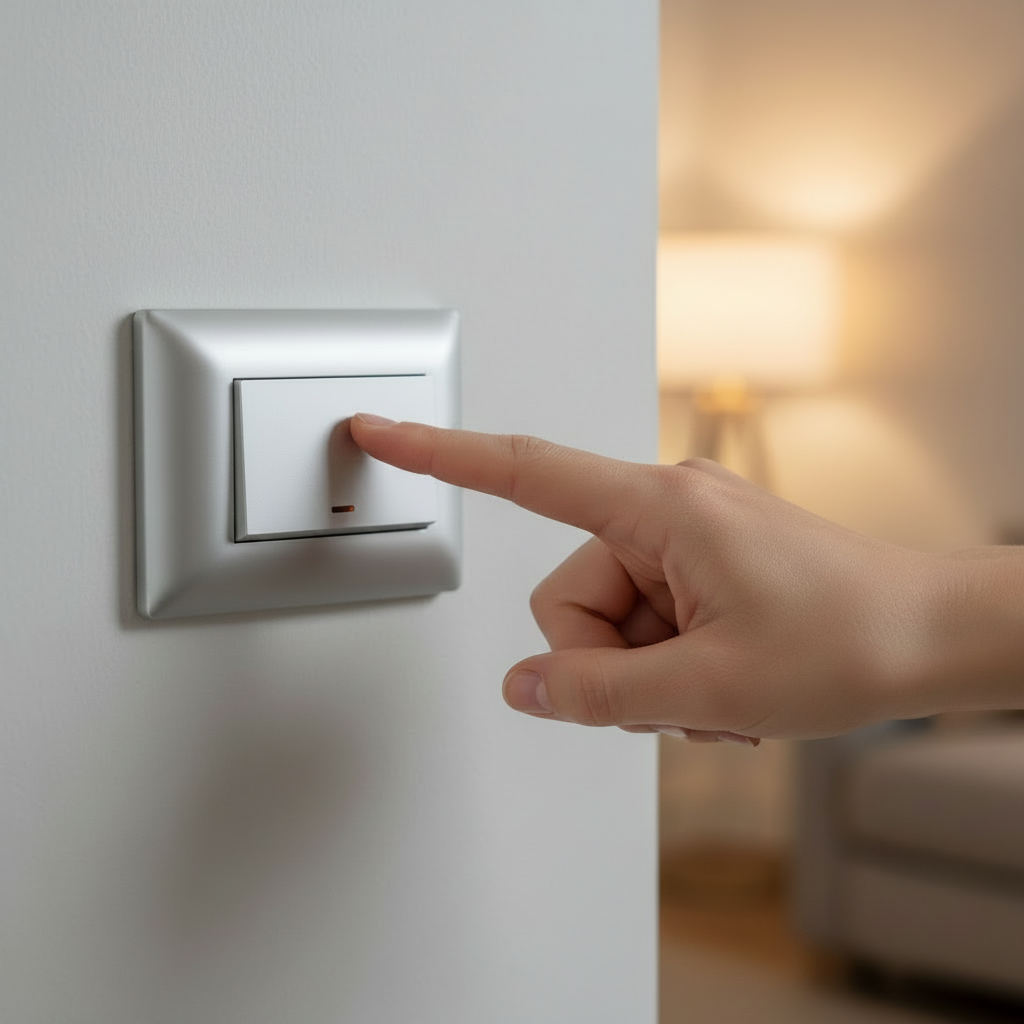 1 Lever 1 way switch - Silver-220V