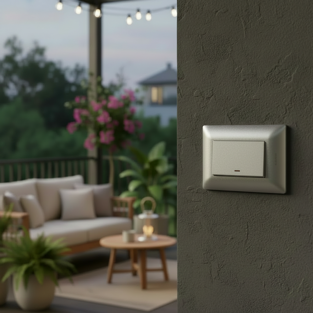 1 Lever 1 way switch - Silver-220V