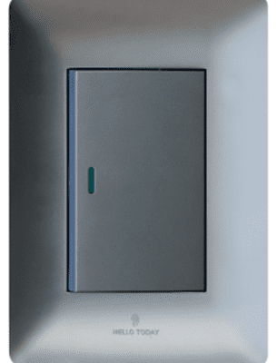 1 Lever 1 way switch - Silver.