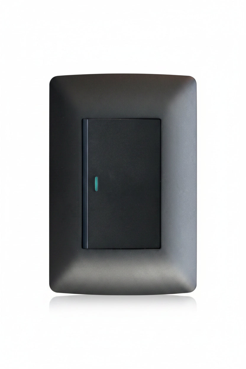 1 Lever 1 way switch - Black.