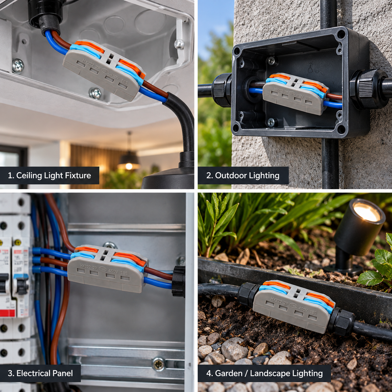 2-Pole Snap Connector-IP20-2 Way-Wire connecting-Mr Smart Lighting Company.