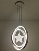 LED Acrylic rings pendant with crystal star. - Mr.Smart SA's Best Online Shopping Store