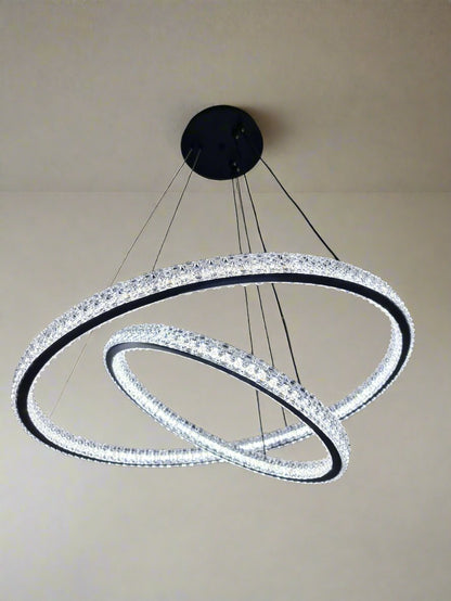 2 Rings LED Crystal pendant Light/Lamp - 2048/6-4. Mr.Smart SA's Best Online Shopping Store.