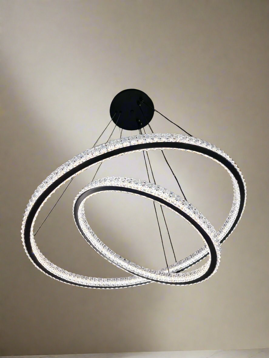 2 Rings LED Crystal pendant Light/Lamp - 2048/6-4. Mr.Smart SA's Best Online Shopping Store.