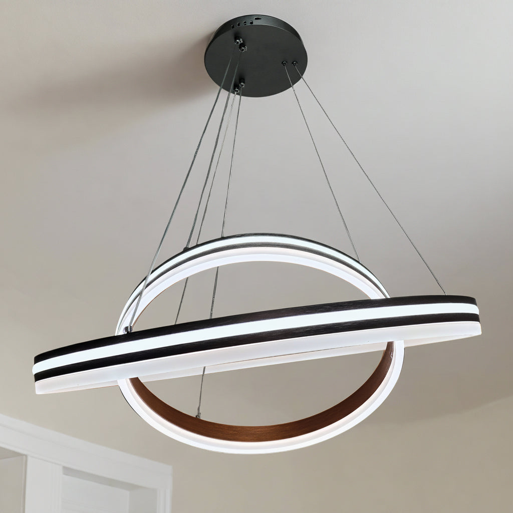 2 Rings LED acrylic pendant light 898-4.6.