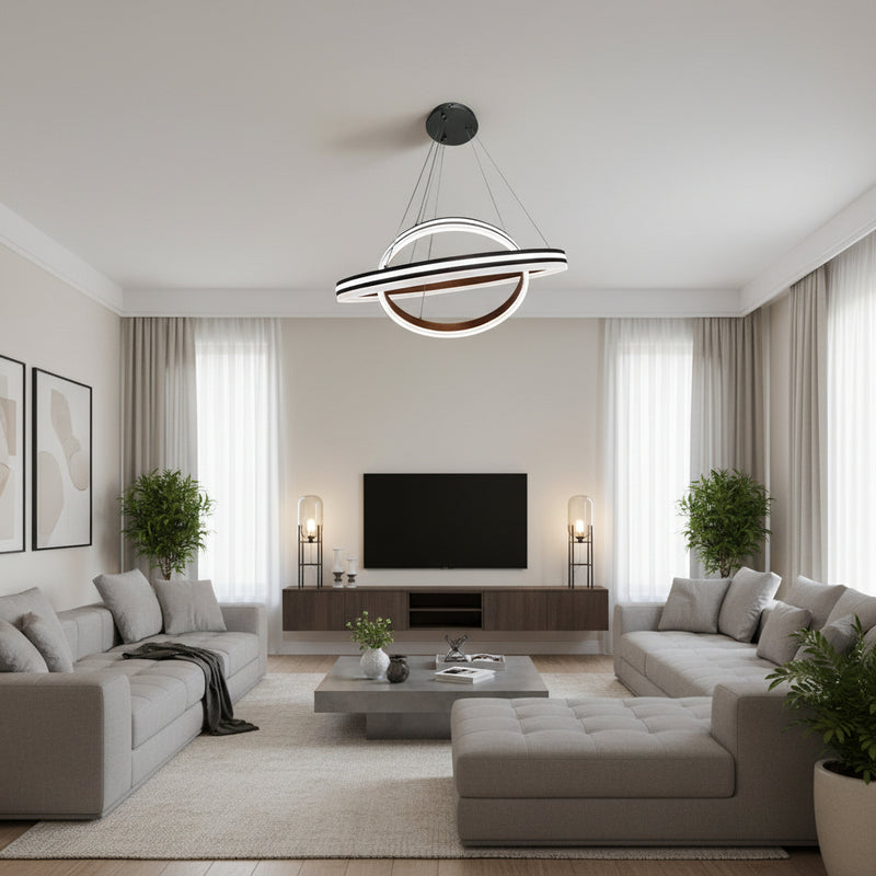 2 Rings LED acrylic pendant light 898-4.6.