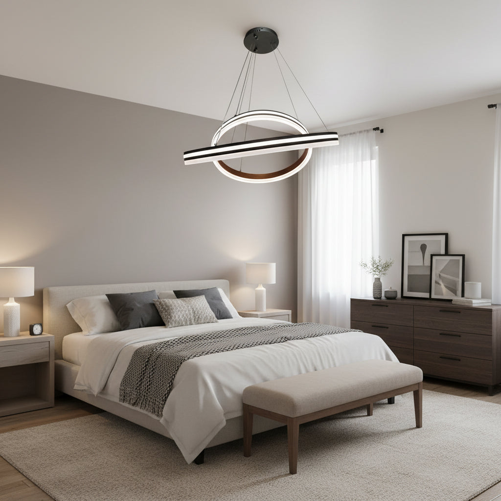 2 Rings LED acrylic pendant light 898-4.6.