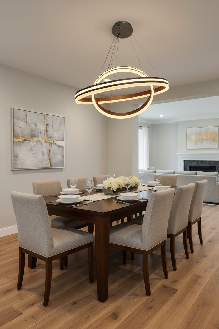 2 Rings LED acrylic pendant light 898-4.6. - Mr.Smart SA's Best Online Shopping Store