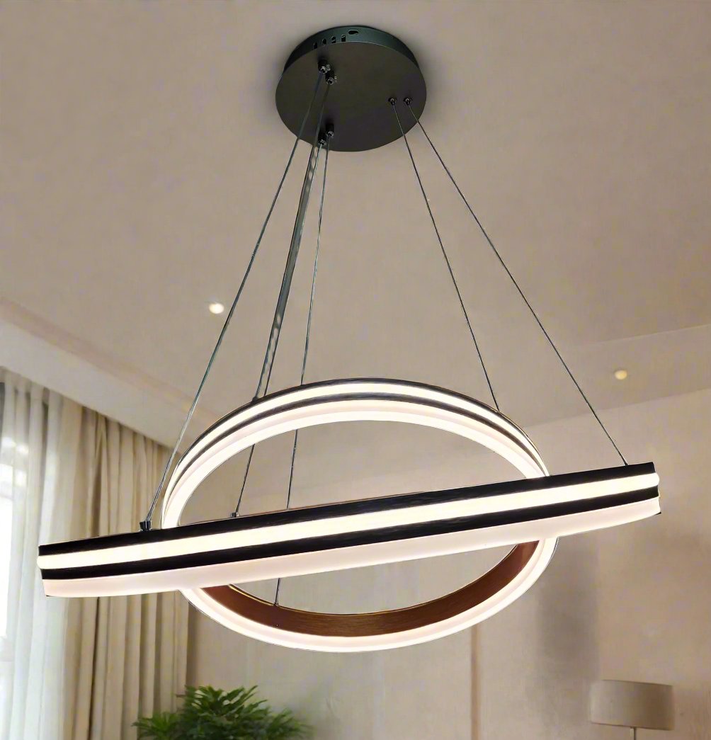 2 Rings LED acrylic pendant light 898-4.6. - Mr.Smart SA's Best Online Shopping Store