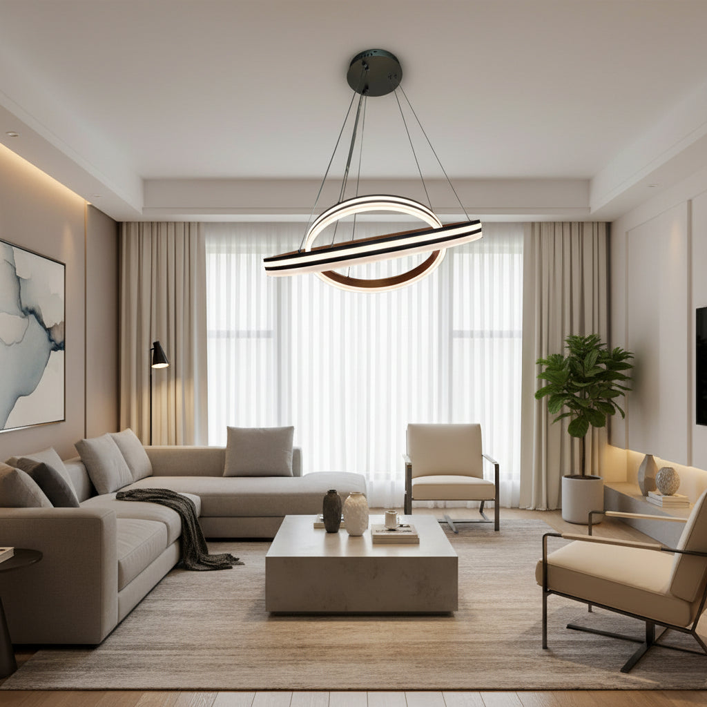2 Rings LED acrylic pendant light 898-4.6. - Mr.Smart SA's Best Online Shopping Store