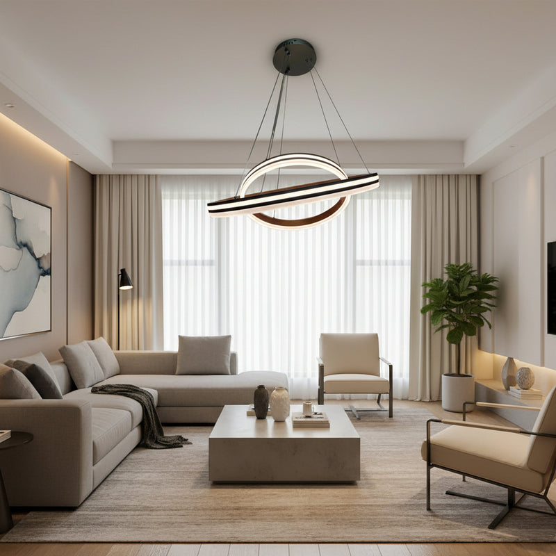2 Rings LED acrylic pendant light 898-4.6. - Mr.Smart SA's Best Online Shopping Store